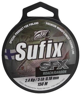 Леска Sufix SFX Roach 150м 0,18мм 2,4кг - фото 1