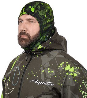 Балаклава Aquatic демисезонная softshell camo lime khaki - фото 4