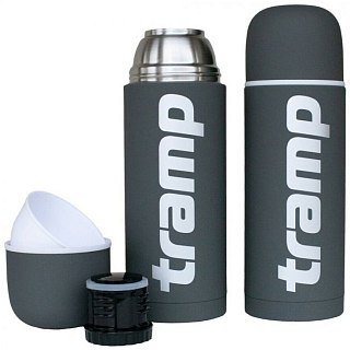 Термос Tramp Soft touch 1,0л серый - фото 3