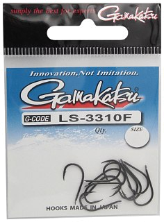 Крючок Gamakatsu NL LS-3310F black №6 - фото 2