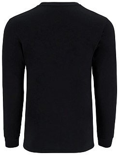 Футболка Simms Logo LS Shirt Jet Black  - фото 2