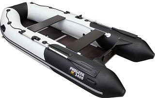 Лодка Мастер лодок Ривьера Компакт 3400 СК комби черно-серая - фото 2