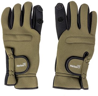 Перчатки Helios Catcher рыбацкие неопрен хаки - фото 1