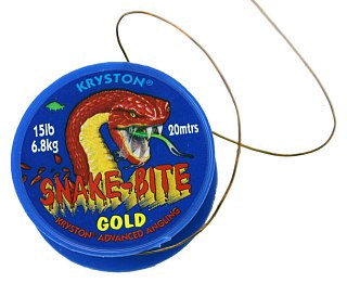 Поводочный материал Kryston Snake-bite gold camo coated 15lbs - фото 1