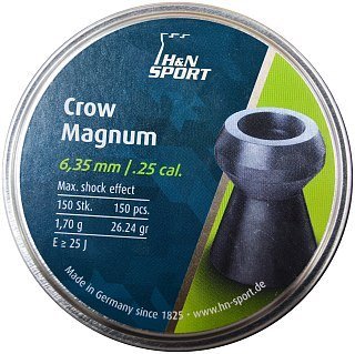 Пульки H&N Crow magnum 6,35мм 1.70гр 150шт - фото 3