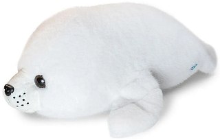 Игрушка Mimis Нерпа белая с вышивкой 60см  - фото 1