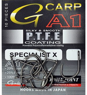 Крючок Gamakatsu A1 G-Carp Specialist X PTFE KP №6 уп.10шт - фото 1