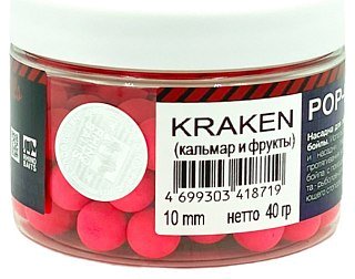 Бойлы Rhino Baits Pop-up Kraken кальмар и фрукты 10мм 40гр банка - фото 1