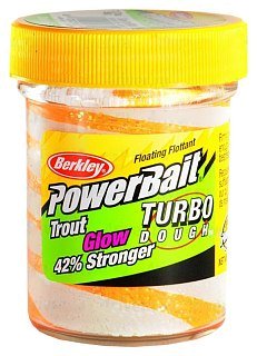 Паста Berkley Powerbait select glitter Turbo Glow 50гр Orange/White Glow