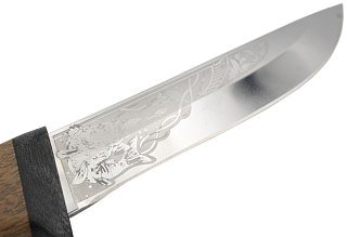 Нож Росоружие Риф 95х18 гравировка рукоять орех - фото 6