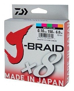 Шнур Daiwa J-Braid X8 0,10мм 150м multicolor - фото 2