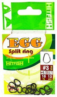 Заводное кольцо Hitfish Egg split ring №3 10кг 13шт