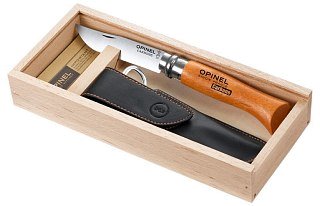 Нож Opinel 8 складной 8см углеродистая сталь подарочная коробка - фото 2