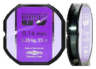 Леска Mikado Ultraviolet 25м 0,14мм