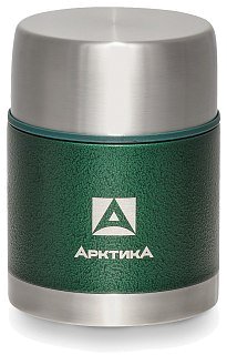 Термос Арктика широкое горло в чехле зелёный 600мл - фото 4