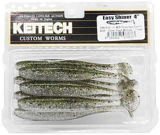 Приманка Keitech виброхвост Easy shiner 4" 416 silver flash minnow - фото 2