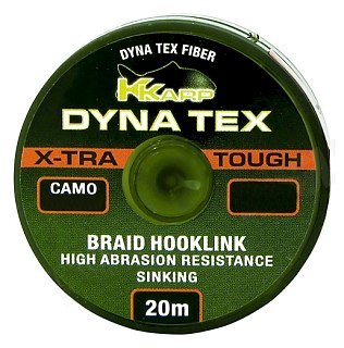 Поводочный материал K-Karp Dyna Tex Xtra Tough 20m Camo Green 25Lb - фото 1