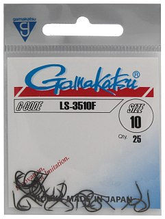 Крючок Gamakatsu LS-3510F black №10 - фото 1