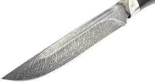 Нож Северная Корона Сом дамасская сталь бронза дерево - фото 5