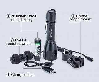 Фонарь Nextorch T7 Hunting Set V2.0 тактический 1300 Lumens - фото 8