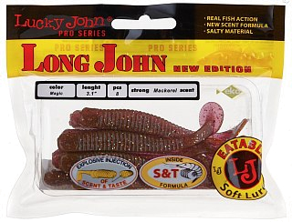 Приманка Lucky John виброхвост Pro Series Long John 7,9см  S14 8шт. - фото 3