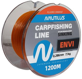 Леска Nautilus Envi orange 1200м 0,286мм 7,1кг - фото 2