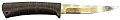 Нож Росоружие Амиго 95x18 кожа позолота