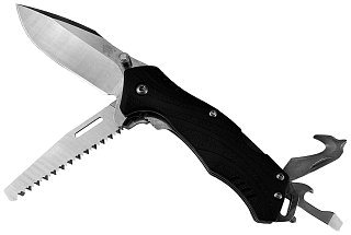Нож Sanrenmu 7098LUE-PH-T5 складной сталь 12C27 Mirror black PA66 GF - фото 1