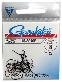 Крючок Gamakatsu LS-3020F black №8 - фото 1