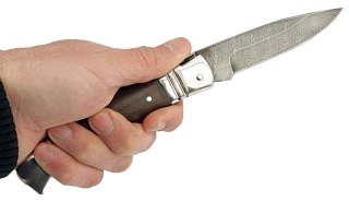 Нож ИП Семин Каюр дамасская сталь складной - фото 2