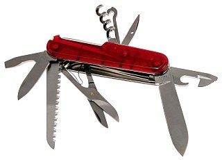 Нож Victorinox 91мм полупрозрачный красный - фото 7