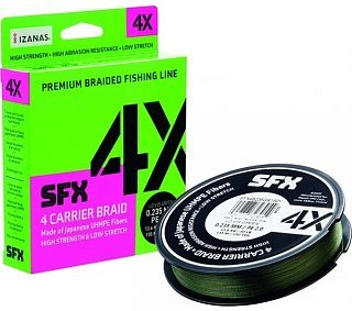 Шнур Sufix SFX 4X зеленый 135м 0,148мм 7кг PE 0,8