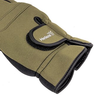 Перчатки Helios Catcher рыбацкие неопрен хаки - фото 7