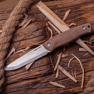Нож Real Steel Pathfinder Fixed Brown Micarta клинок 14C28N 11,6см - фото 4