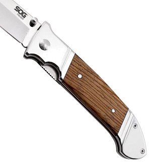Нож SOG Fielder XL складной сталь 7Cr13 рукоять древесина - фото 4