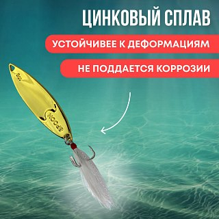 Блесна Riverzone Live Bait 10гр 53мм gold - фото 2