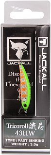 Воблер Jackall Tricoroll Ryushin 43HW lime yamame