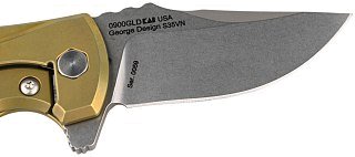 Нож Zero Tolerance складной 0900GLD сталь S35VN рукоять титан - фото 5