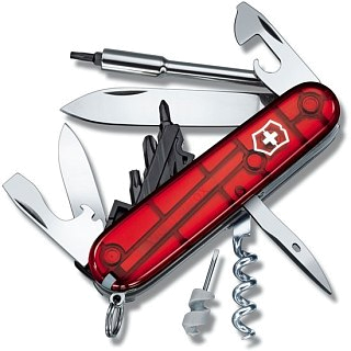 Нож Victorinox Cyber tool S 91мм полупрозрачный красный - фото 1