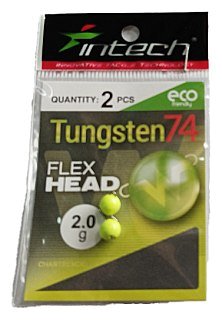 Груз Intech Tungsten 74 gloss chartreuse 2,0гр 2шт
