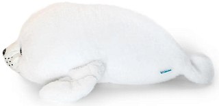 Игрушка Mimis Нерпа белая с вышивкой 60см  - фото 4