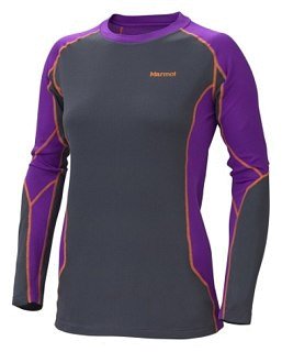 Термобелье Marmot W`ms Midweight crew ls Vibr. Purple/Dk St верх