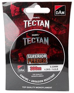 Леска DAM Tectan Superior feeder 300м 0,25мм 5,2кг 11,5lbs brown - фото 1