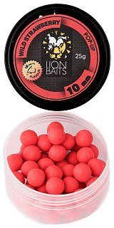 Бойлы Lion Baits pop-up Wild strawberry 10мм 25гр