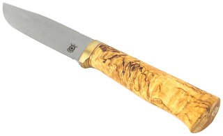 Нож Северная Корона Оцелот нержавеющая сталь карельская береза - фото 3