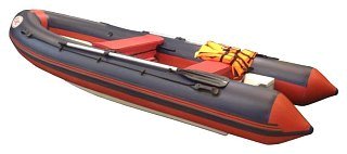Лодка РИБ 390 Fortis marine красно-синий в комплекте - фото 2