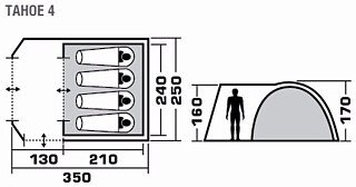 Палатка Trek Planet Tahoe 4 синий - фото 6