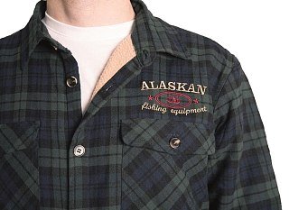 Рубашка Alaskan с меховым подкладом синяя клетка  - фото 2