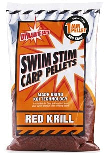 Пеллетс Dynamite Baits Swim stim 1мм 900гр красный криль