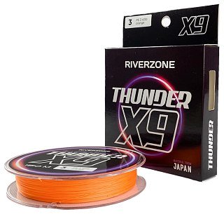 Шнур Riverzone Thunder X9 150м PE 3,0 40lb orange - фото 1